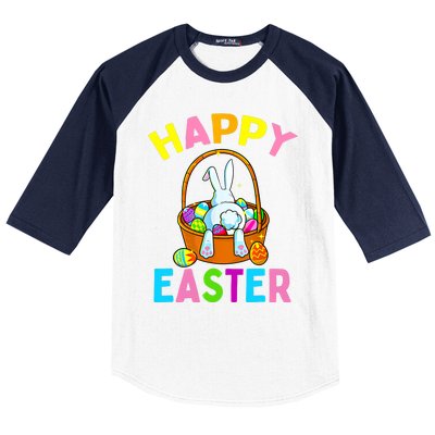 Happy Easter Day Bunny Hunting Chocolate Eggs Egg Hunt Funny Gift Baseball Sleeve Shirt