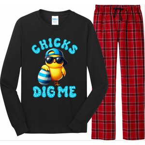 Happy Easter Day Cute Chicken Egg Hunt Chicks Dig Me Long Sleeve Pajama Set