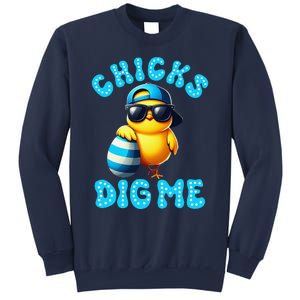 Happy Easter Day Cute Chicken Egg Hunt Chicks Dig Me Sweatshirt