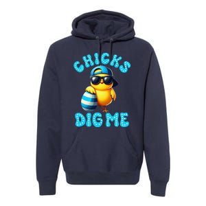 Happy Easter Day Cute Chicken Egg Hunt Chicks Dig Me Premium Hoodie