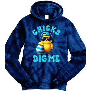 Happy Easter Day Cute Chicken Egg Hunt Chicks Dig Me Tie Dye Hoodie