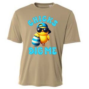 Happy Easter Day Cute Chicken Egg Hunt Chicks Dig Me Cooling Performance Crew T-Shirt