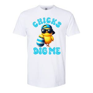 Happy Easter Day Cute Chicken Egg Hunt Chicks Dig Me Softstyle CVC T-Shirt