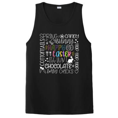 Happy Easter Day Bunny Rabbit Typography Gift PosiCharge Competitor Tank