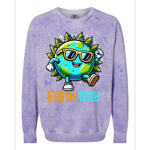 Happy Earth Day 2024 Funny Earth Day Colorblast Crewneck Sweatshirt