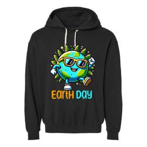 Happy Earth Day 2024 Funny Earth Day Garment-Dyed Fleece Hoodie