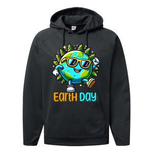 Happy Earth Day 2024 Funny Earth Day Performance Fleece Hoodie