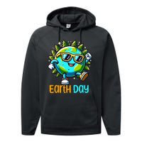 Happy Earth Day 2024 Funny Earth Day Performance Fleece Hoodie