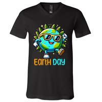 Happy Earth Day 2024 Funny Earth Day V-Neck T-Shirt