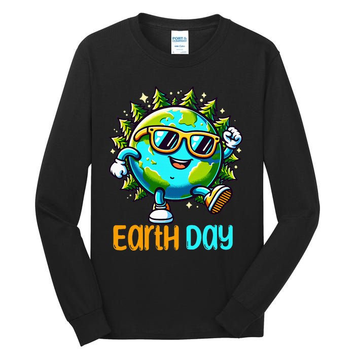 Happy Earth Day 2024 Funny Earth Day Tall Long Sleeve T-Shirt