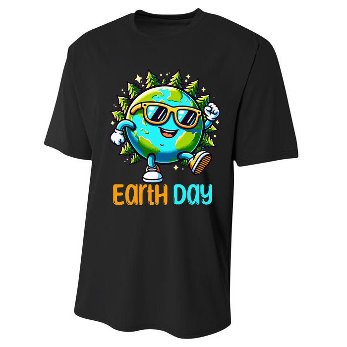 Happy Earth Day 2024 Funny Earth Day Performance Sprint T-Shirt