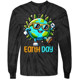 Happy Earth Day 2024 Funny Earth Day Tie-Dye Long Sleeve Shirt