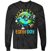 Happy Earth Day 2024 Funny Earth Day Tie-Dye Long Sleeve Shirt