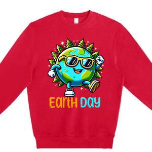 Happy Earth Day 2024 Funny Earth Day Premium Crewneck Sweatshirt