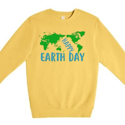 Happy Earth Day Premium Crewneck Sweatshirt