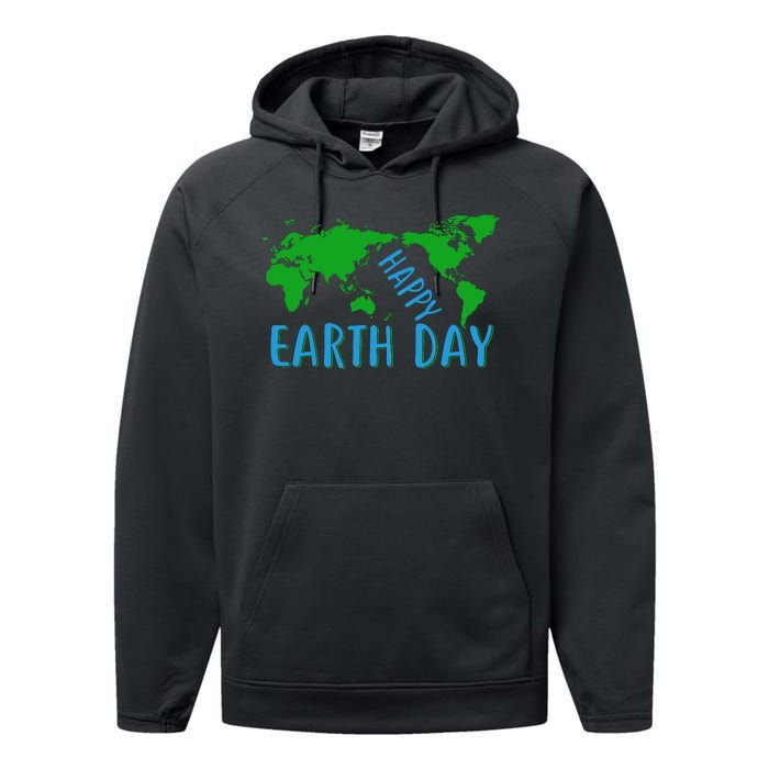 Happy Earth Day Performance Fleece Hoodie