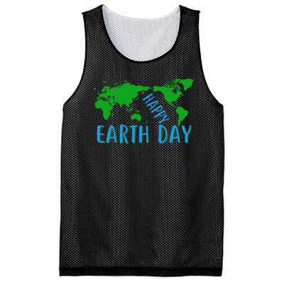 Happy Earth Day Mesh Reversible Basketball Jersey Tank