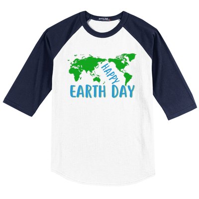 Happy Earth Day Baseball Sleeve Shirt