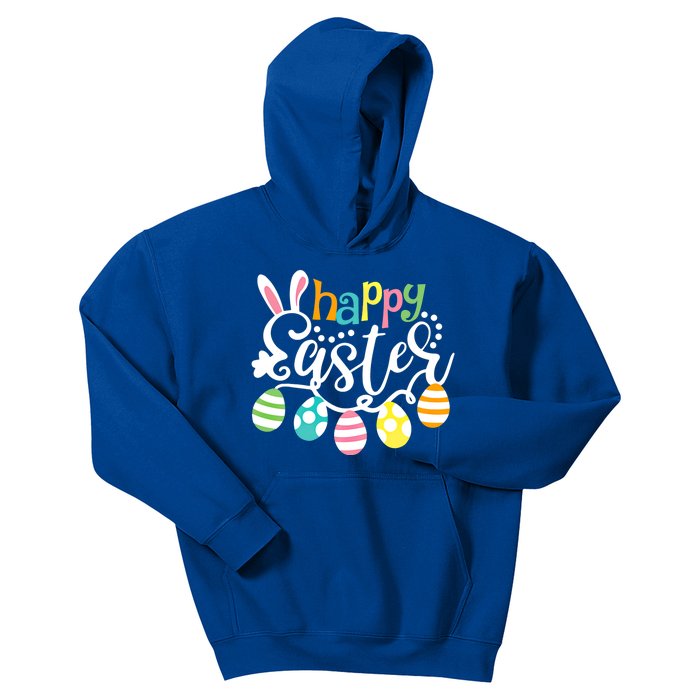 Happy Easter Day Easter Bunny Eggs Funny Gift Kids Hoodie