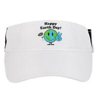 Happy Earth Day Cute Peace Sign Flower Distressed Adult Drive Performance Visor