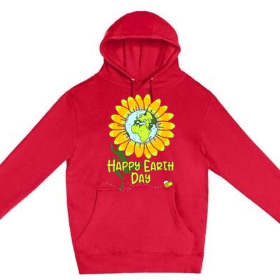 Happy Earth Day Every Day Sunflower Teachers Earth Day Premium Pullover Hoodie