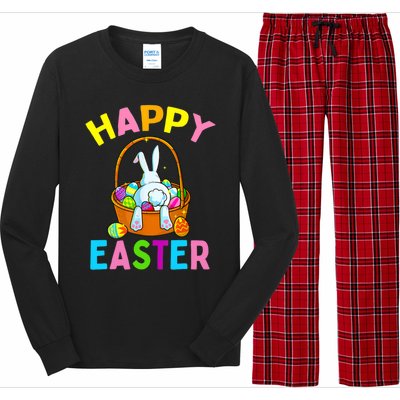 Happy Easter Day Bunny Hunting Chocolate Eggs Egg Hunt Funny Gift Funny Gift Long Sleeve Pajama Set