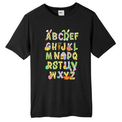 Happy Easter Day Alphabet Abcs Elemeno For Teacher Student Tall Fusion ChromaSoft Performance T-Shirt