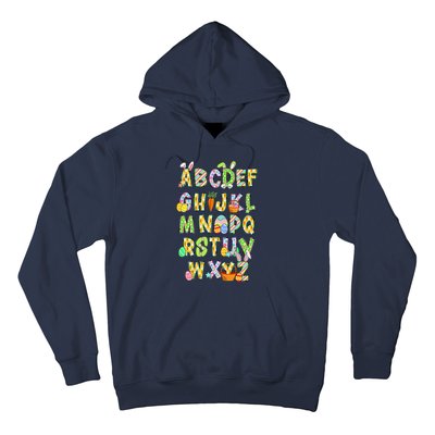 Happy Easter Day Alphabet Abcs Elemeno For Teacher Student Hoodie