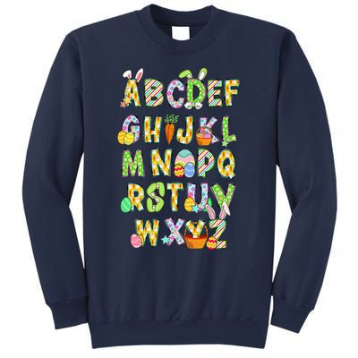 Happy Easter Day Alphabet Abcs Elemeno For Teacher Student Sweatshirt