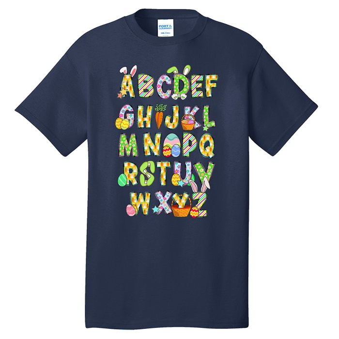 Happy Easter Day Alphabet Abcs Elemeno For Teacher Student Tall T-Shirt