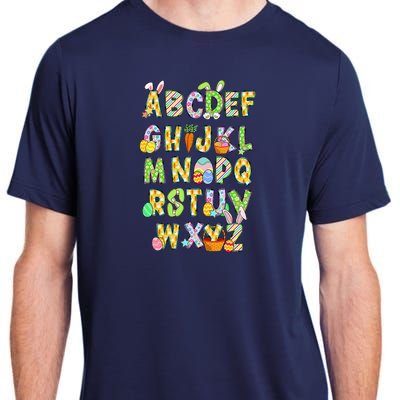 Happy Easter Day Alphabet Abcs Elemeno For Teacher Student Adult ChromaSoft Performance T-Shirt