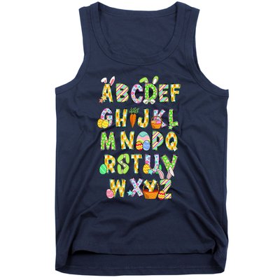 Happy Easter Day Alphabet Abcs Elemeno For Teacher Student Tank Top