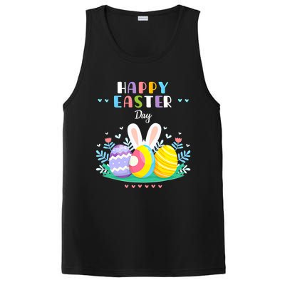 Happy Easter Day Pastel Spring Eggs Hunting Bunny Easter Gift PosiCharge Competitor Tank