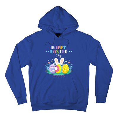 Happy Easter Day Pastel Spring Eggs Hunting Bunny Easter Gift Hoodie