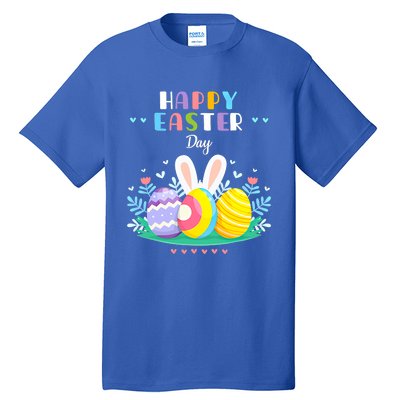 Happy Easter Day Pastel Spring Eggs Hunting Bunny Easter Gift Tall T-Shirt