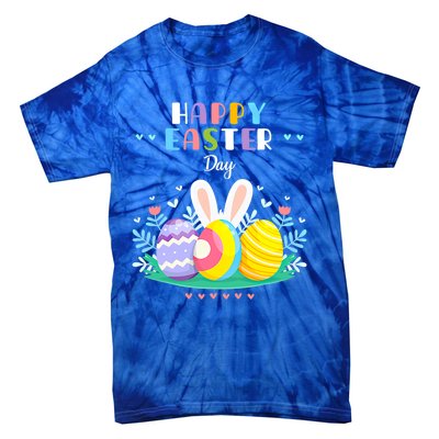 Happy Easter Day Pastel Spring Eggs Hunting Bunny Easter Gift Tie-Dye T-Shirt