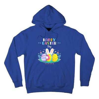 Happy Easter Day Pastel Spring Eggs Hunting Bunny Easter Gift Tall Hoodie