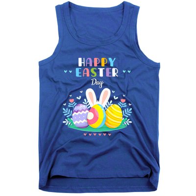 Happy Easter Day Pastel Spring Eggs Hunting Bunny Easter Gift Tank Top