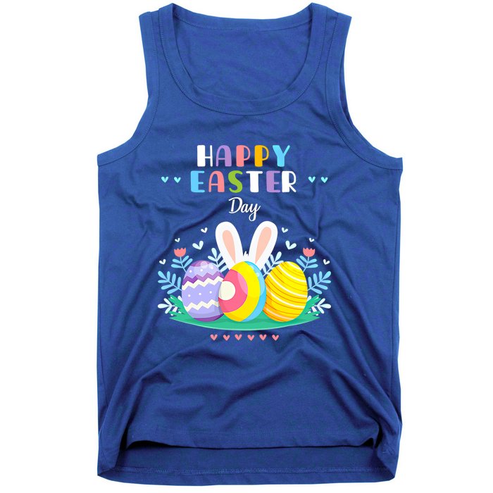 Happy Easter Day Pastel Spring Eggs Hunting Bunny Easter Gift Tank Top