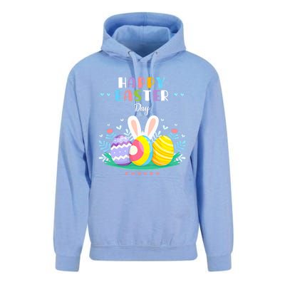 Happy Easter Day Pastel Spring Eggs Hunting Bunny Easter Gift Unisex Surf Hoodie