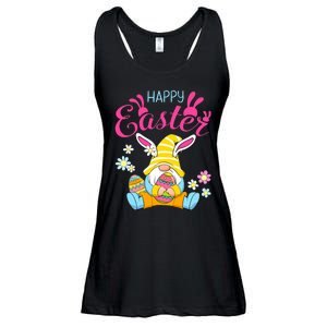 Happy Easter Day Bunny Spring Gnome Easter Egg Hunting Ladies Essential Flowy Tank