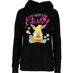 Happy Easter Day Bunny Spring Gnome Easter Egg Hunting Womens Funnel Neck Pullover Hood