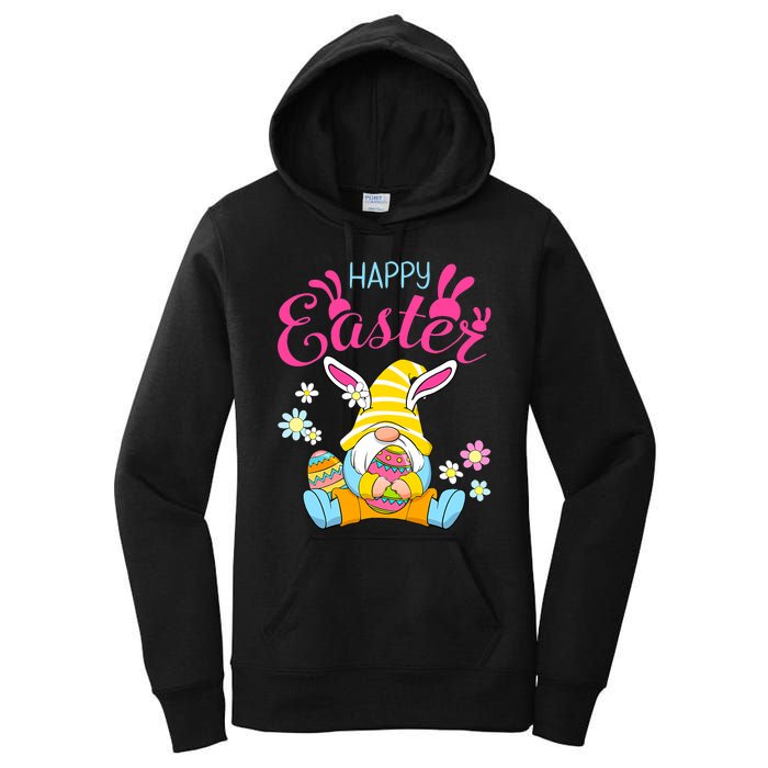 Happy Easter Day Bunny Spring Gnome Easter Egg Hunting Women's Pullover Hoodie