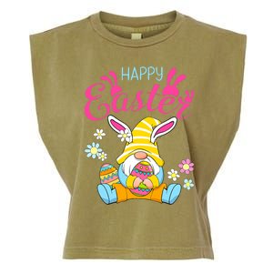 Happy Easter Day Bunny Spring Gnome Easter Egg Hunting Garment-Dyed Women's Muscle Tee