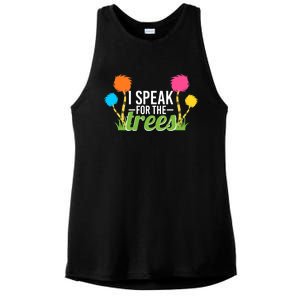 Happy Earth Day Nature Lover Design Speak For The Trees Great Gift Ladies PosiCharge Tri-Blend Wicking Tank