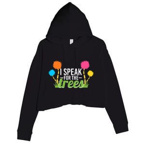 Happy Earth Day Nature Lover Design Speak For The Trees Great Gift Crop Fleece Hoodie