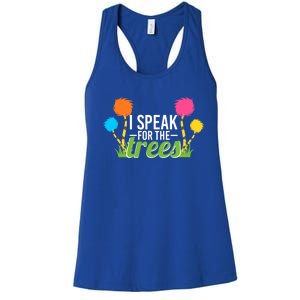 Happy Earth Day Nature Lover Design Speak For The Trees Great Gift Women's Racerback Tank