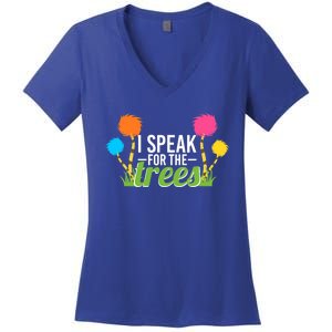 Happy Earth Day Nature Lover Design Speak For The Trees Great Gift Women's V-Neck T-Shirt