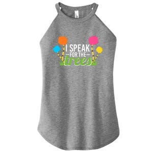 Happy Earth Day Nature Lover Design Speak For The Trees Great Gift Women's Perfect Tri Rocker Tank