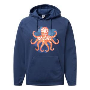 Happy Earth Day Birthday Save Our Oceans Nature Love Gift Performance Fleece Hoodie